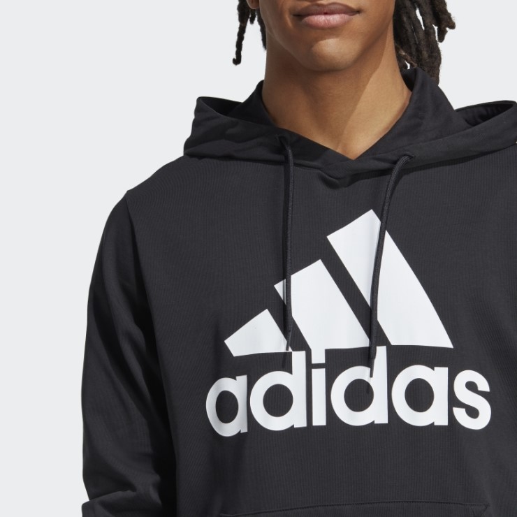 Sudadera Negra Con Logo Adidas Essentials