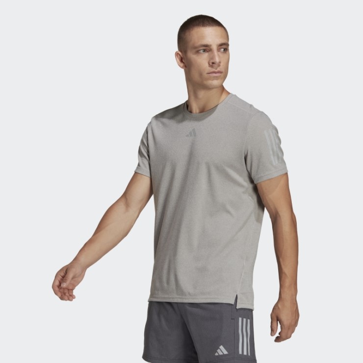 Camiseta Own The Run Heather Adidas Gris Medio
