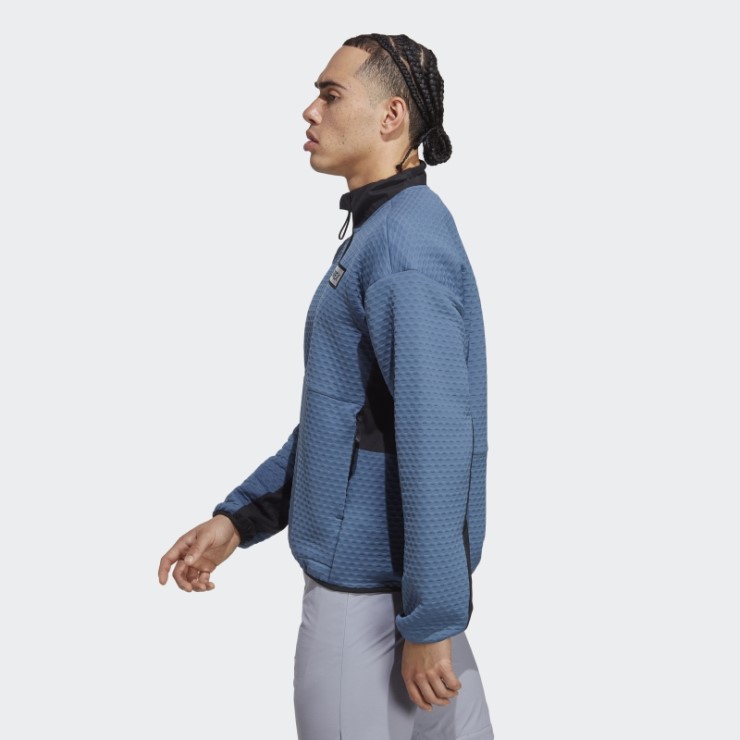 Chamarra De Forro Polar Con Media Cremallera Adidas Steel Terrex Utilitas