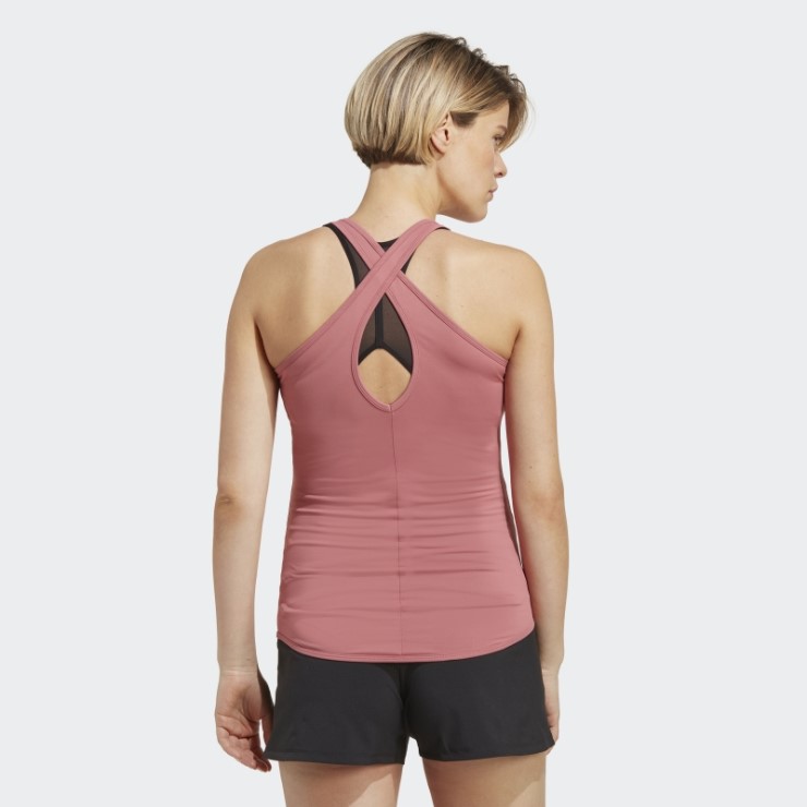 Adidas Aeroready Train Essentials Slim-fit Tank Top (maternidad) Rosa