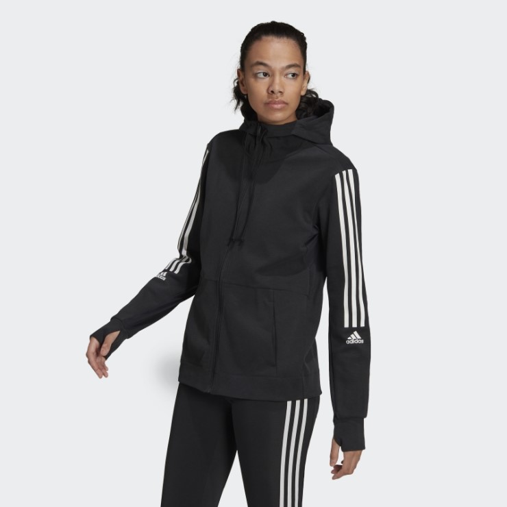 Sudadera Con Capucha Negra Aeroready Made For Training Adidas Fashion