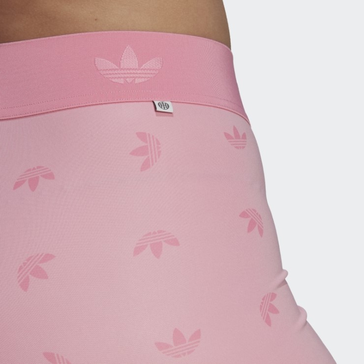 Adidas Leggings Rosa Claro 7/8 De Cintura Alta Con Estampado Integral
