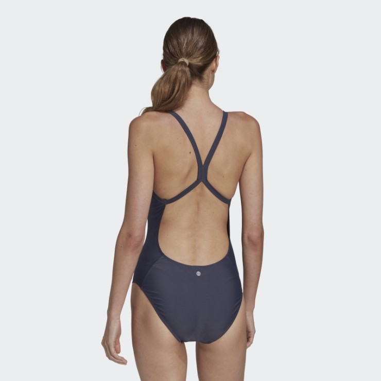 Bañador Azul Marino Con Logo Grande Adidas