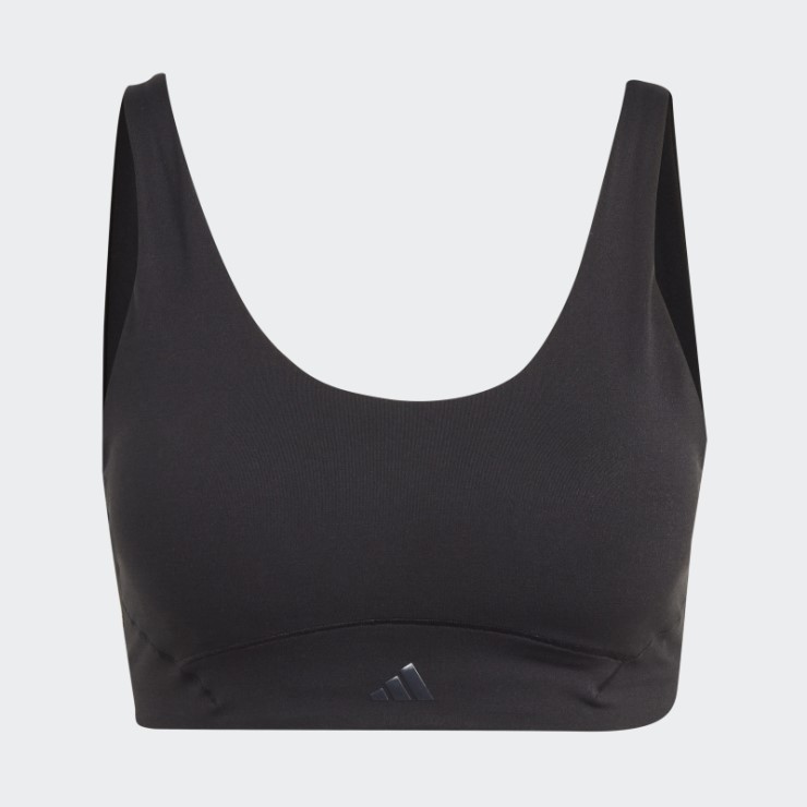 Sujetador De Sujeción Media Coreflow Luxe Studio Adidas Negro