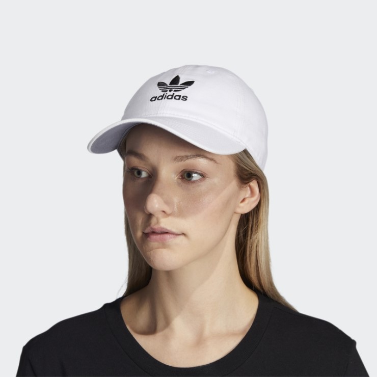 Adidas Blanco Relajado Strap-back Sombrero De Moda