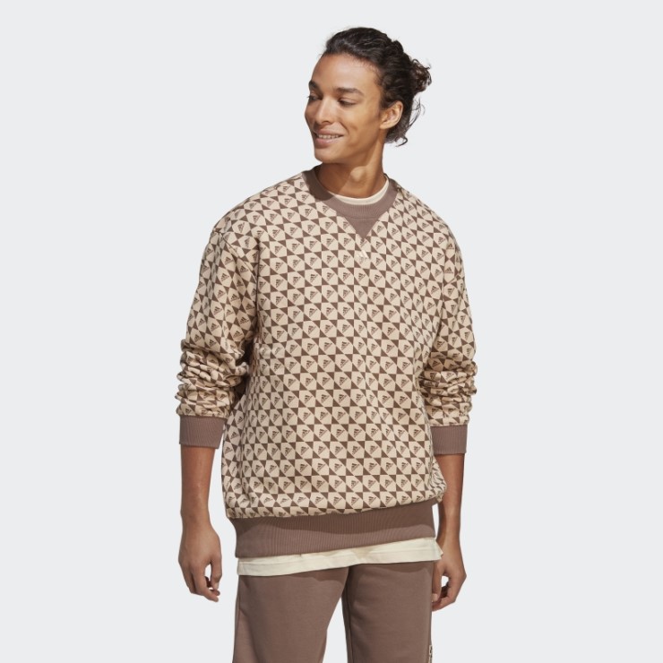 Sudadera Adidas All Szn X Logomania Beige