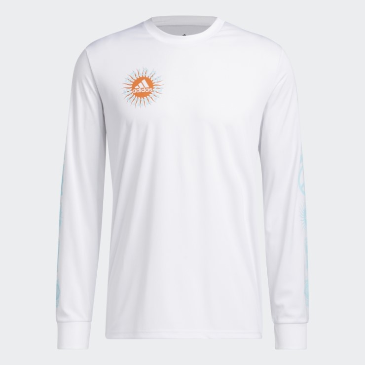 Camiseta De Manga Larga Con Gráfico Freedom Running Blanco Adidas