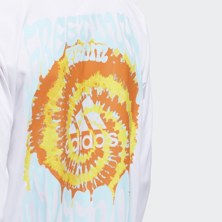 Camiseta De Manga Larga Con Gráfico Freedom Running Blanco Adidas