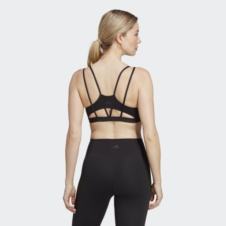 Sujetador Negro Adidas Yoga Studio Luxe Light-support