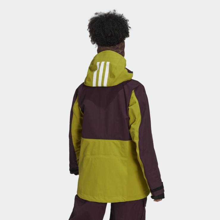 Chaqueta De Nieve Terrex De Nailon Posconsumo De 3 Capas Adidas Granate