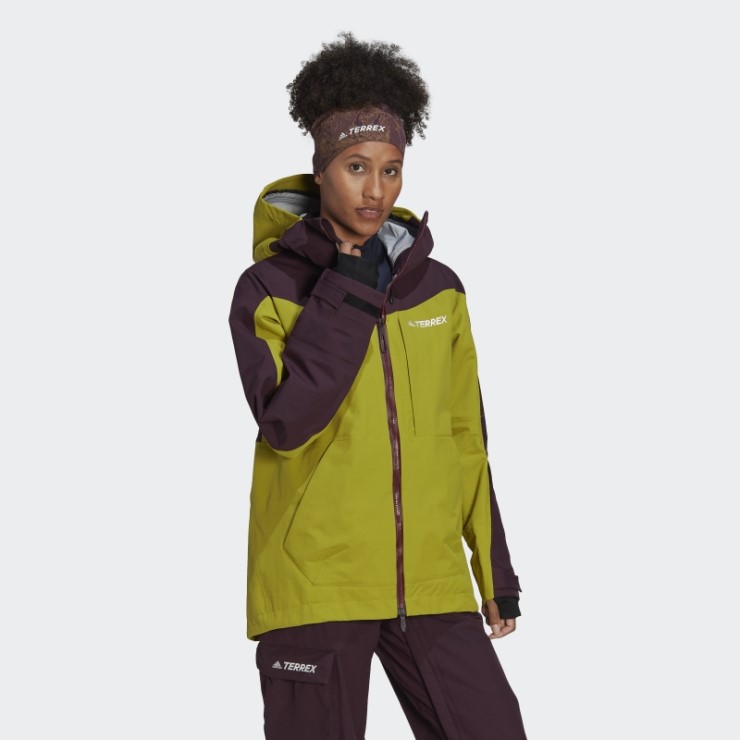 Chaqueta De Nieve Terrex De Nailon Posconsumo De 3 Capas Adidas Granate