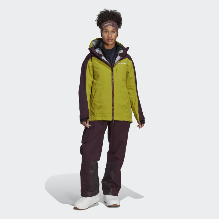 Chaqueta De Nieve Terrex De Nailon Posconsumo De 3 Capas Adidas Granate