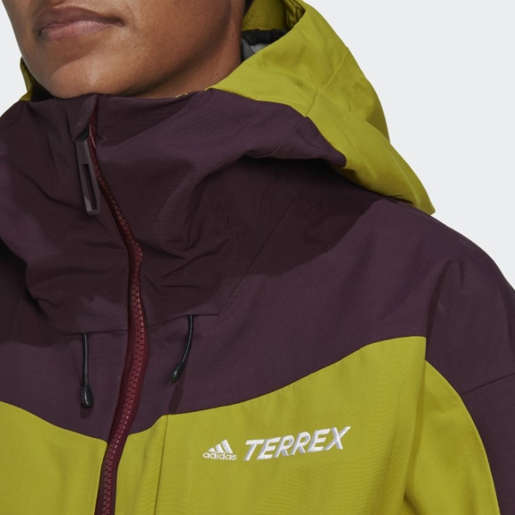 Chaqueta De Nieve Terrex De Nailon Posconsumo De 3 Capas Adidas Granate