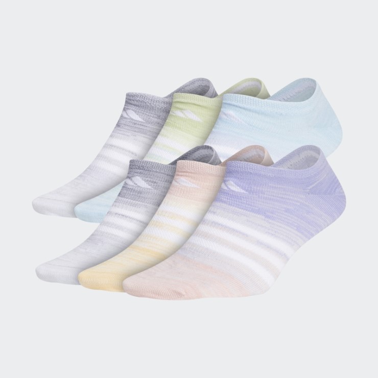 Calcetines Violeta Claro Superlite Multi Space-dye Invisible 6 Pares Adidas