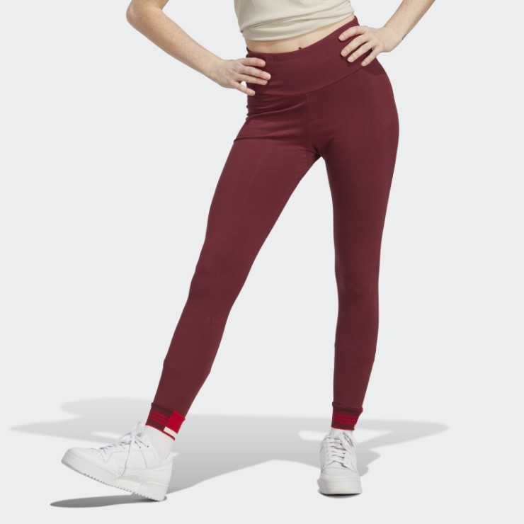Leggins Bajos De Canalé Adidas Rojo