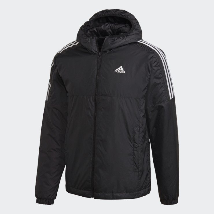 Chaqueta Con Capucha Adidas Essentials Insulada Negra
