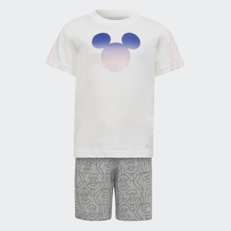 Conjunto Adidas X Disney Mickey Mouse Verano Moda Blanco