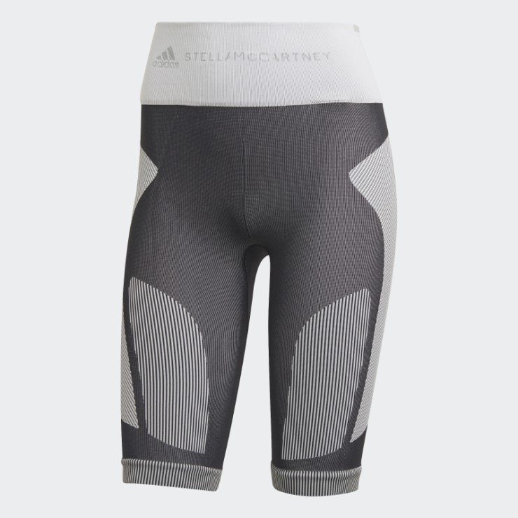 Negro Moda Adidas Por Stella Mccartney Truestrength Leggings Cortos Sin Costuras