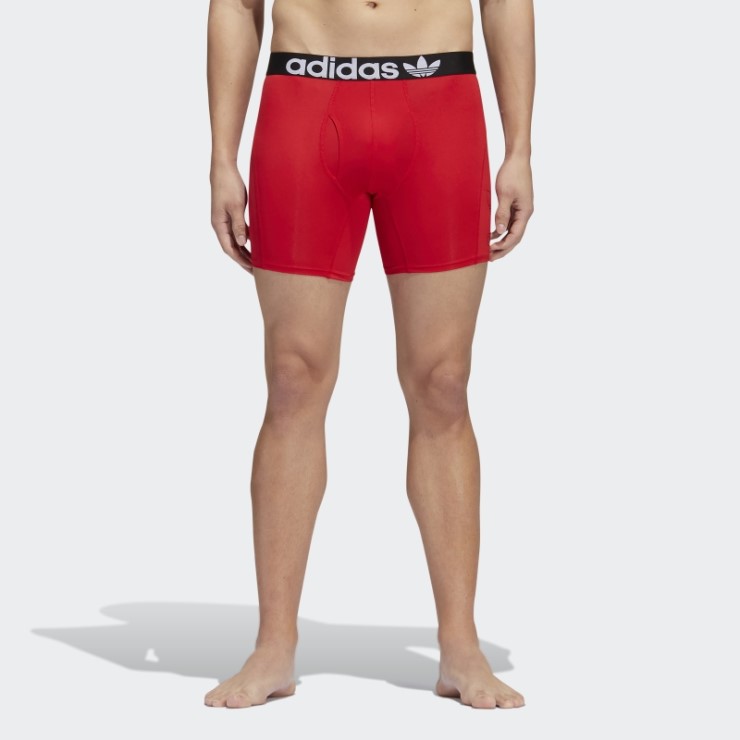 Calzoncillos Boxer Adidas Trefoil 2 Pares Escarlata