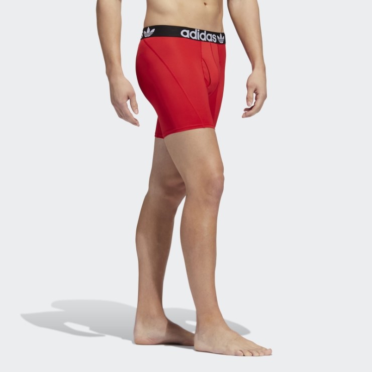 Calzoncillos Boxer Adidas Trefoil 2 Pares Escarlata