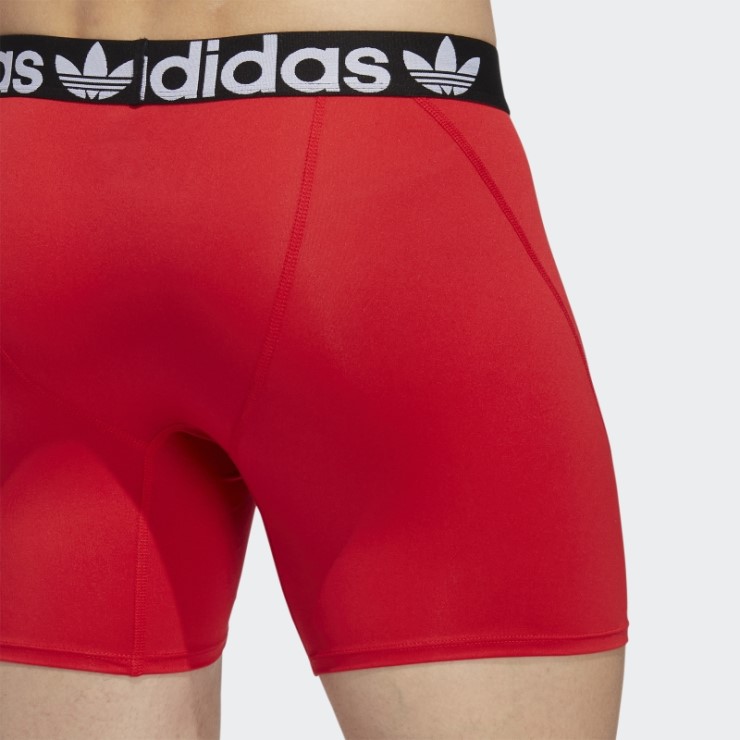 Calzoncillos Boxer Adidas Trefoil 2 Pares Escarlata