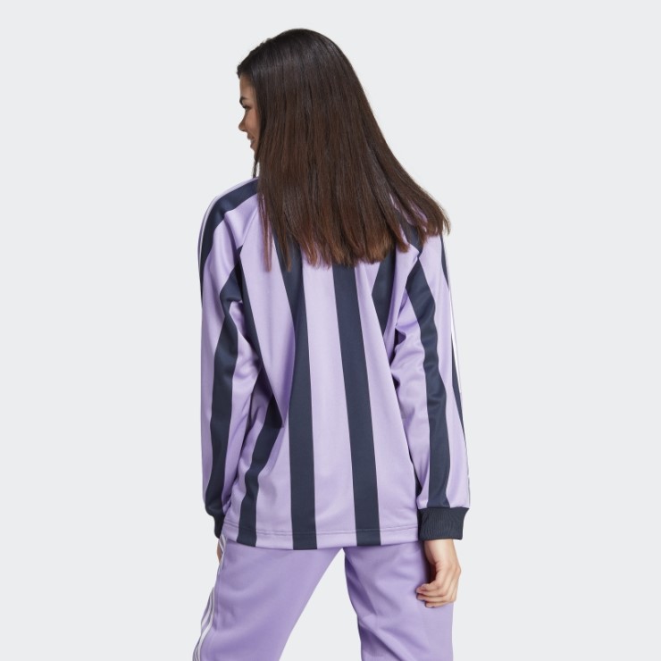 Jersey Manga Larga Jacquard Violeta Adidas