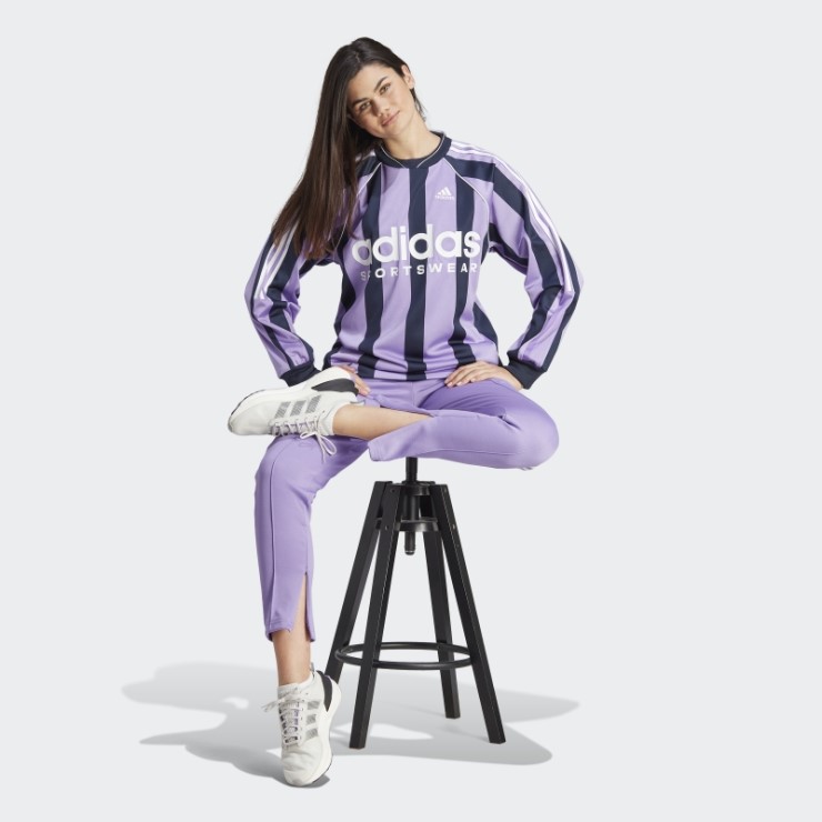 Jersey Manga Larga Jacquard Violeta Adidas