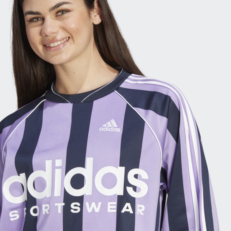 Jersey Manga Larga Jacquard Violeta Adidas