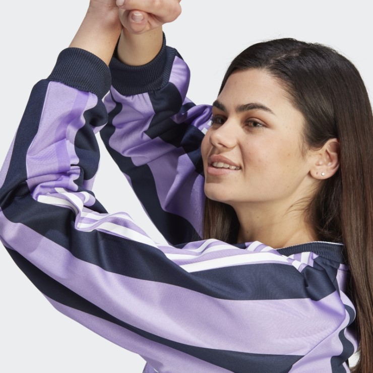 Jersey Manga Larga Jacquard Violeta Adidas
