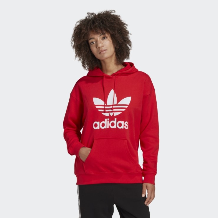 Sudadera Adidas Adicolor Trefoil Roja