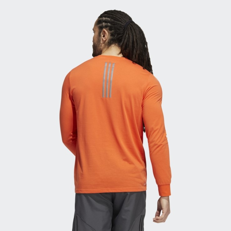 Camiseta De Running En Línea Con Gráfico Aeroready De Manga Larga Adidas X-city Naranja