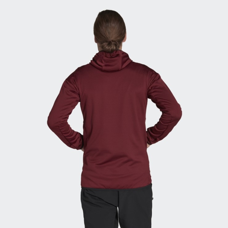 Adidas Terrex Tech Flooce Light Chaqueta De Senderismo Con Capucha Roja