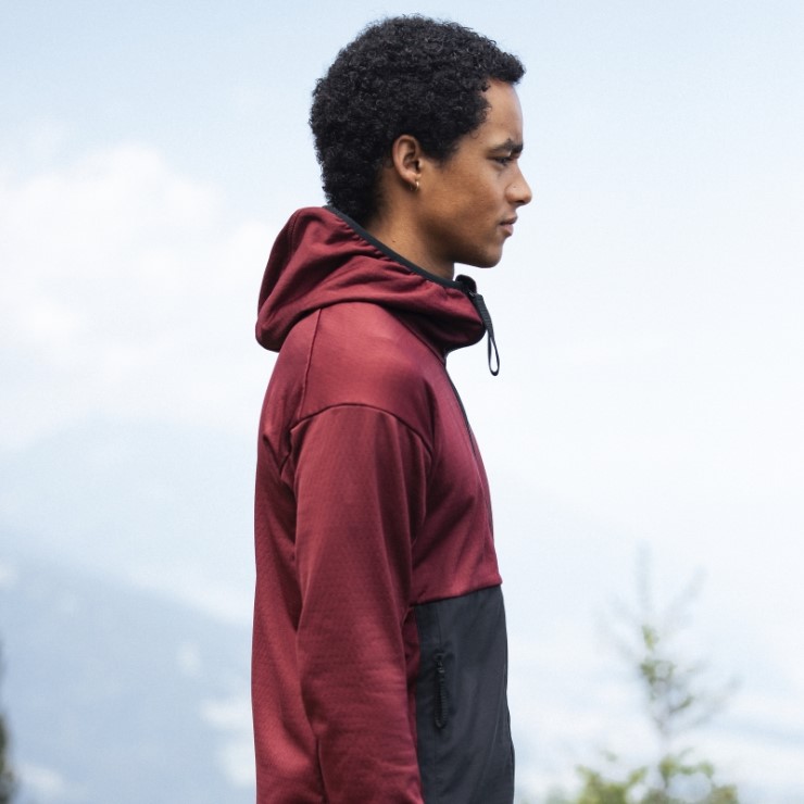 Adidas Terrex Tech Flooce Light Chaqueta De Senderismo Con Capucha Roja