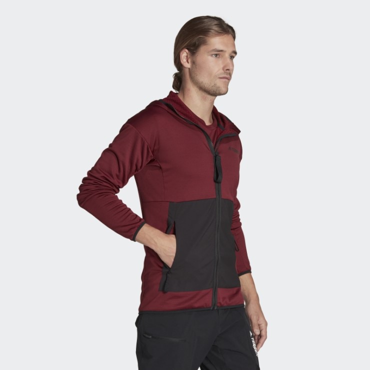 Adidas Terrex Tech Flooce Light Chaqueta De Senderismo Con Capucha Roja