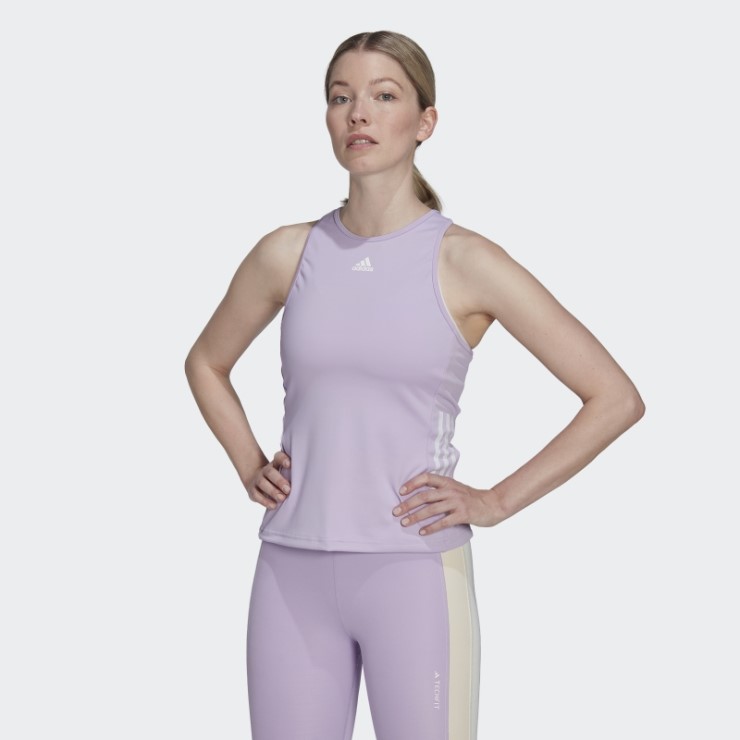 Camiseta Sin Mangas Hyperglam Adidas Brillo Morado