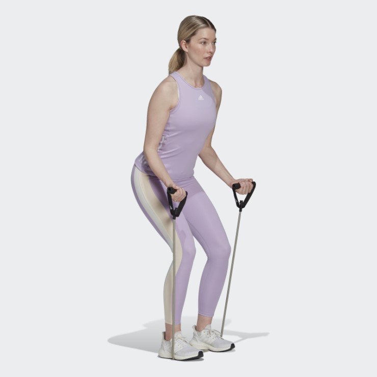 Camiseta Sin Mangas Hyperglam Adidas Brillo Morado