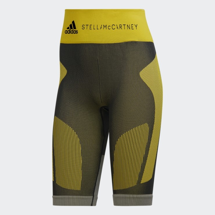 Adidas By Stella Mccartney Truestrength Leggings Cortos Sin Costuras Caliente Negro