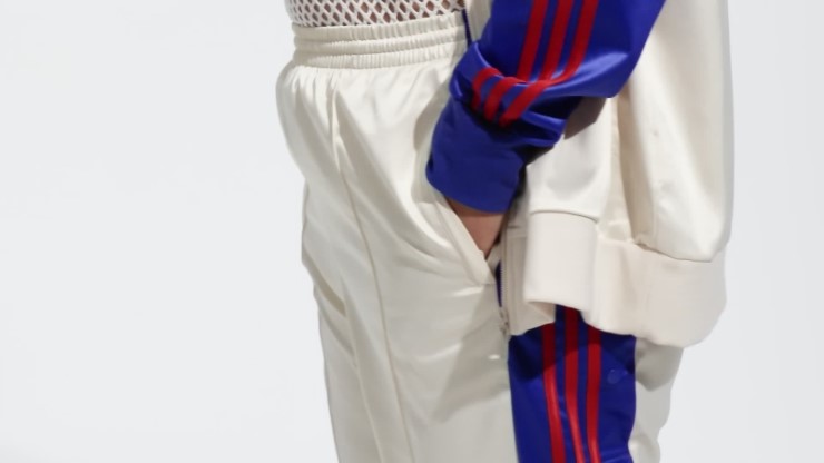 Pantalones Adidas Adibreak De Satén Blanco (tallas Grandes)