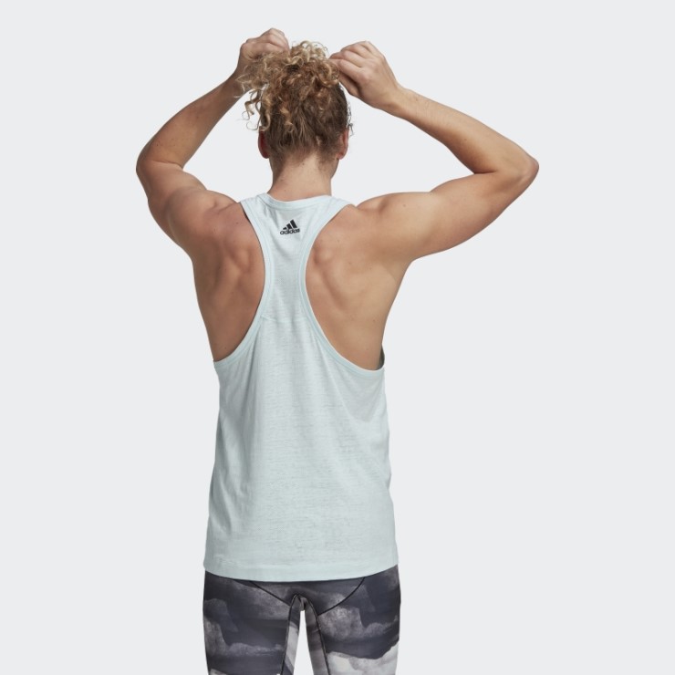 Adidas Camiseta De Entrenamiento De Yoga Azul