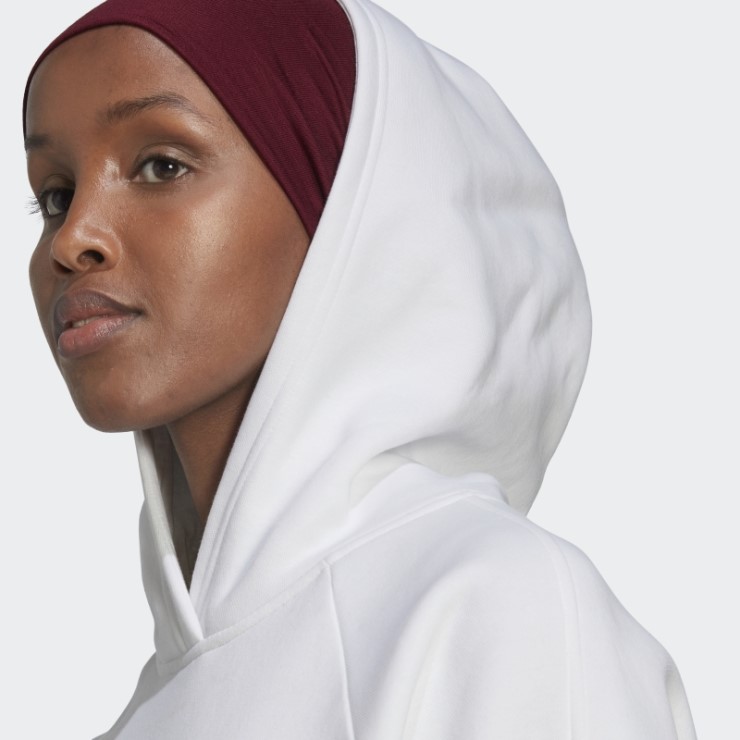 Adidas Sudadera Con Capucha De Forro Polar Blanca All Szn Boyfriend