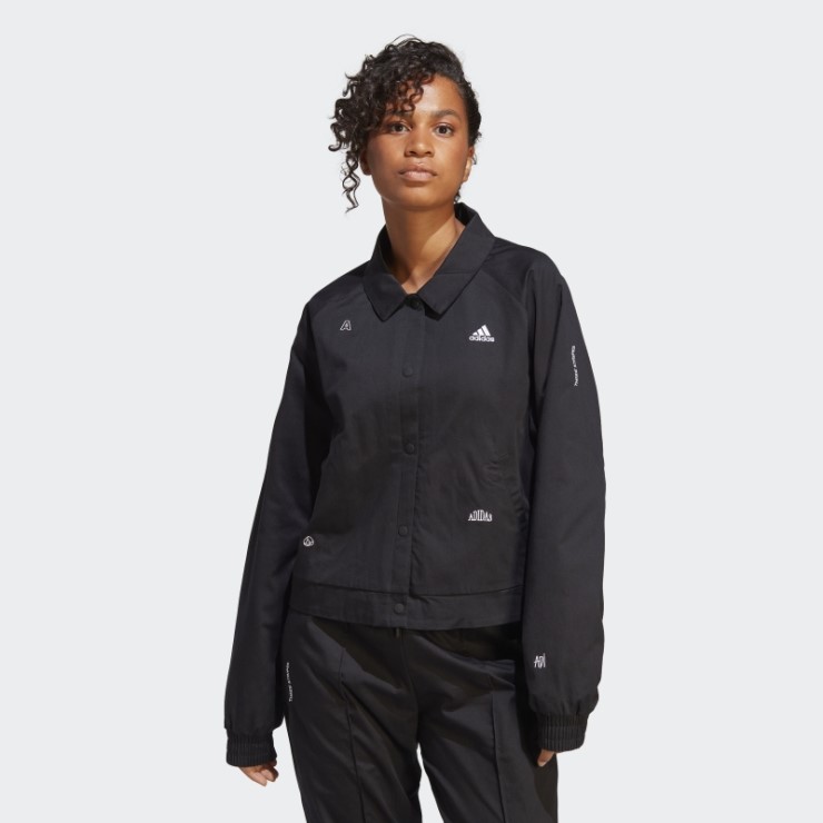 Chaqueta De Chándal Con Gráficos Inspirados En Cristales Curativos Negro Adidas