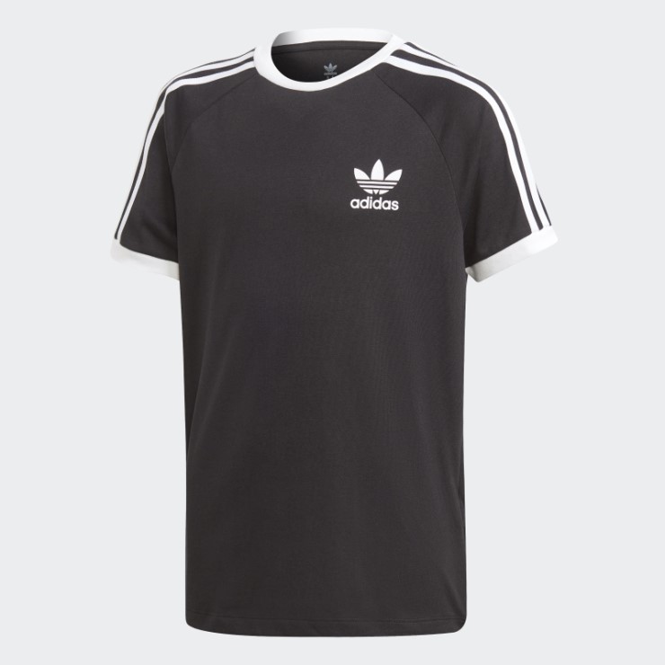 Camiseta Negra Adidas 3 Rayas