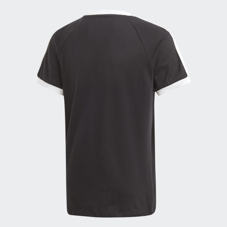 Camiseta Negra Adidas 3 Rayas