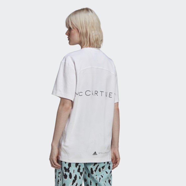 Camiseta Blanca Con Logo De Adidas By Stella Mccartney