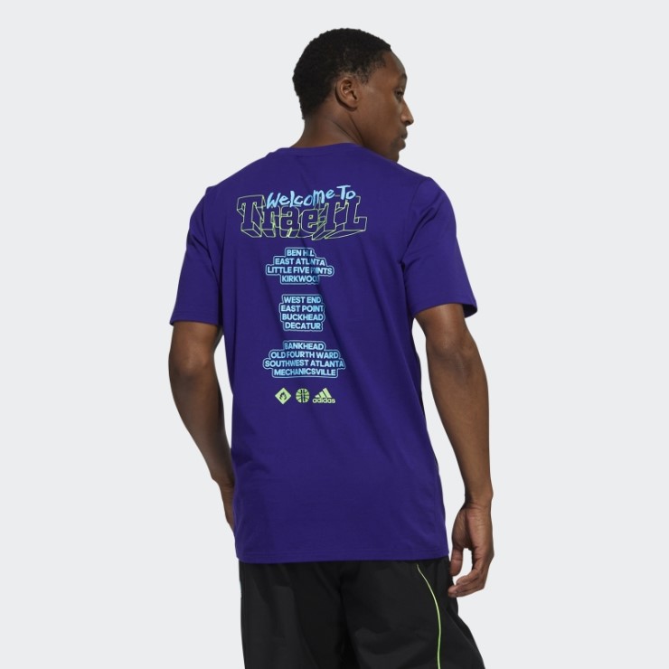 Trae Camiseta Gráfica Adidas Púrpura
