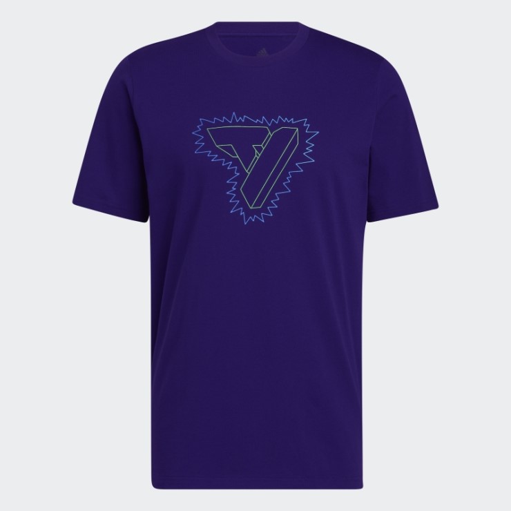 Trae Camiseta Gráfica Adidas Púrpura