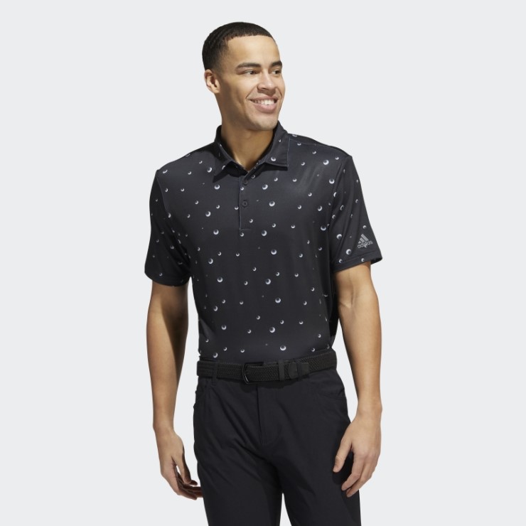 Polo Negro Adidas Ultimate365 Allover Print