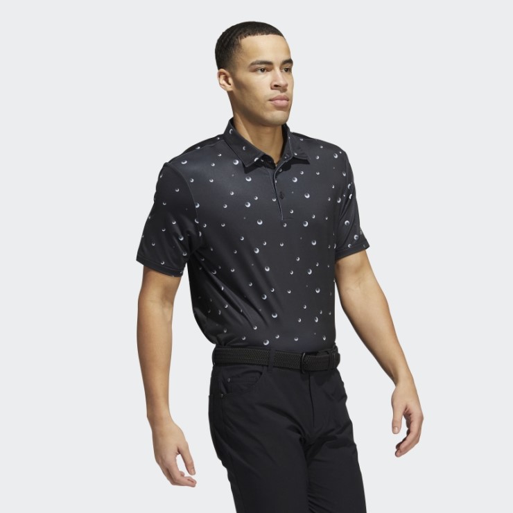 Polo Negro Adidas Ultimate365 Allover Print