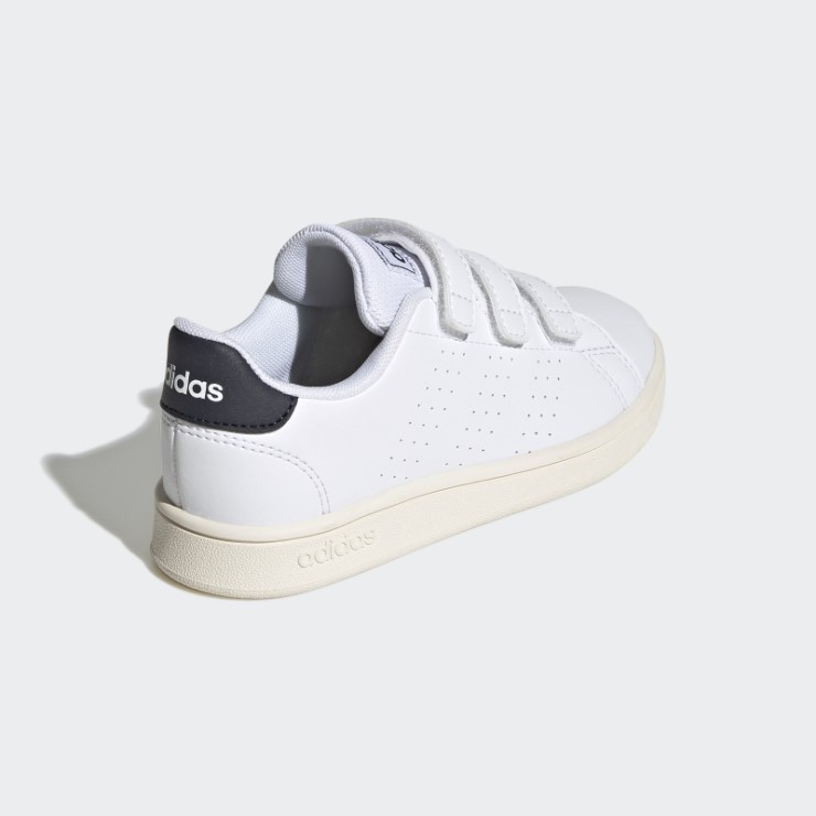 Blanco Adidas Advantage Court Lifestyle Zapatos Con Velcro