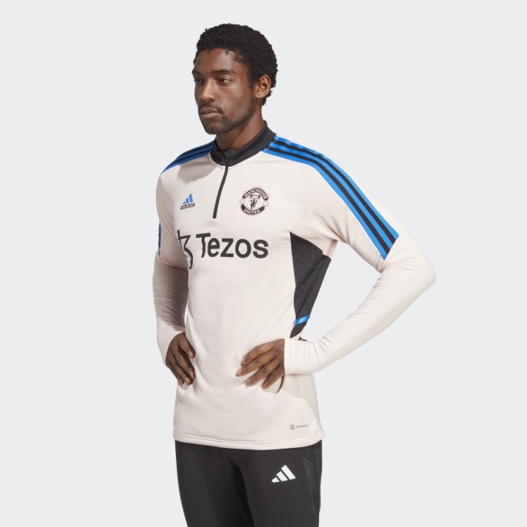 Camiseta De Entrenamiento Condivo 22 Del Manchester United Rosa Hielo Adidas